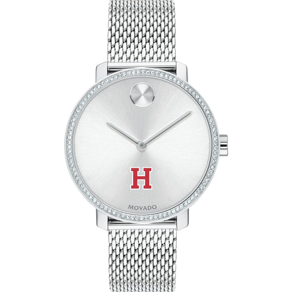 Harvard Women's Movado Bold with Crystal Bezel & Mesh Bracelet Shot #2