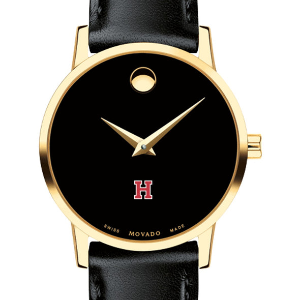 Harvard Women&#39;s Movado Gold Museum Classic Leather Shot #1