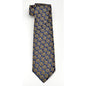 Harvard Woven Wave Pattern Silk Tie in Blue Shot #1
