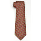 Harvard Woven Wave Pattern Silk Tie in Maroon Shot #1