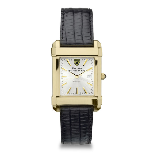 HBS Men's Gold Watch with 2-Tone Dial & Leather Strap at M.LaHart & Co. Shot #2
