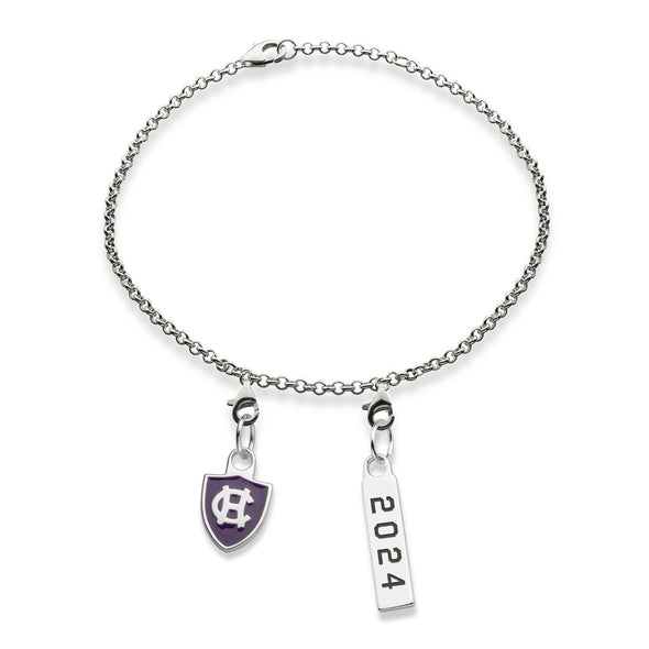 Holy Cross Class Year Sterling Silver Anklet Shot #4