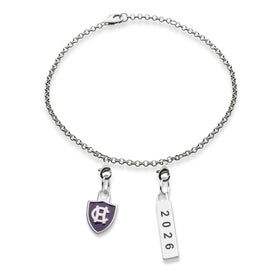Holy Cross Class Year Sterling Silver Anklet Shot #1