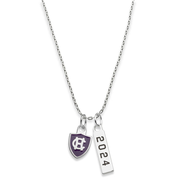 Holy Cross Class Year Sterling Silver Necklace Shot #2