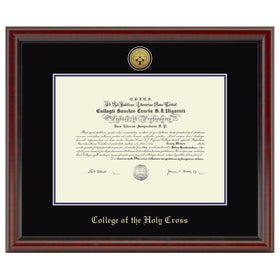 Holy Cross Diploma Frame - Gold Medallion Shot #1