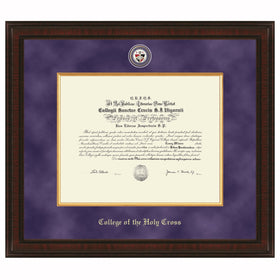 Holy Cross Excelsior Diploma Frame Shot #1
