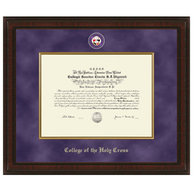 Holy Cross Excelsior Diploma Frame Shot #1