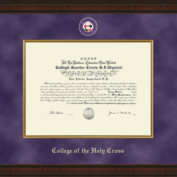 Holy Cross Excelsior Diploma Frame Shot #2