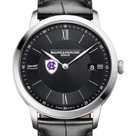 Holy Cross Men's Baume et Mercier 40mm Classima Quartz Watch with Black Dial & Black Leather Strap Shot #1
