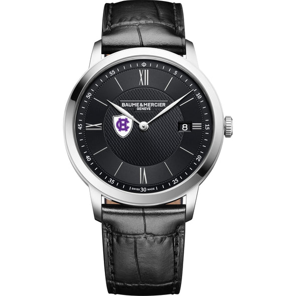 Holy Cross Men's Baume et Mercier 40mm Classima Quartz Watch with Black Dial & Black Leather Strap Shot #2