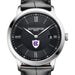 Holy Cross Men's Baume et Mercier 40mm Classima Quartz Watch with Black Dial & Black Leather Strap