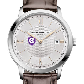 Holy Cross Men's Baume et Mercier 40mm Classima Quartz Watch with Silver Dial & Dark Brown Leather Strap Shot #1