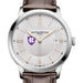 Holy Cross Men's Baume et Mercier 40mm Classima Quartz Watch with Silver Dial & Dark Brown Leather Strap