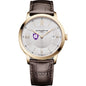 Holy Cross Men's Baume et Mercier 40mm Gold PVD Classima Watch with Silver Dial & Dark Brown Leather Strap Shot #2