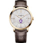 Holy Cross Men's Baume et Mercier 40mm Gold PVD Classima Watch with Silver Dial & Dark Brown Leather Strap Shot #2