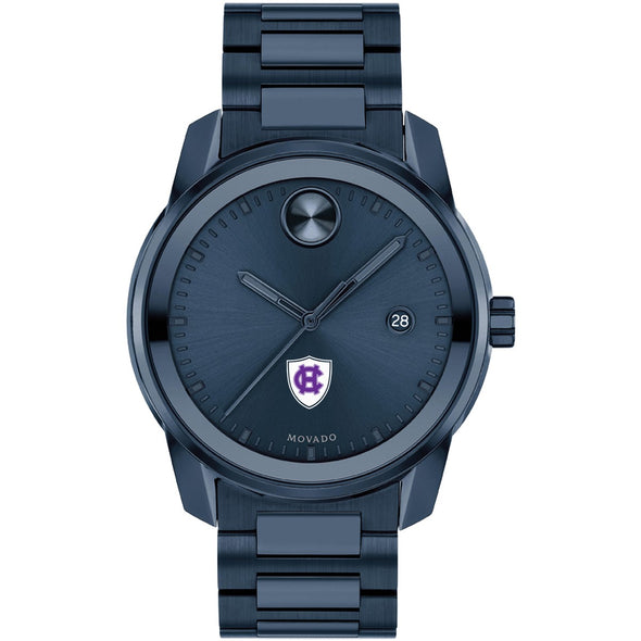 Holy Cross Men&#39;s Movado BOLD Blue Ion with Date Window Shot #2