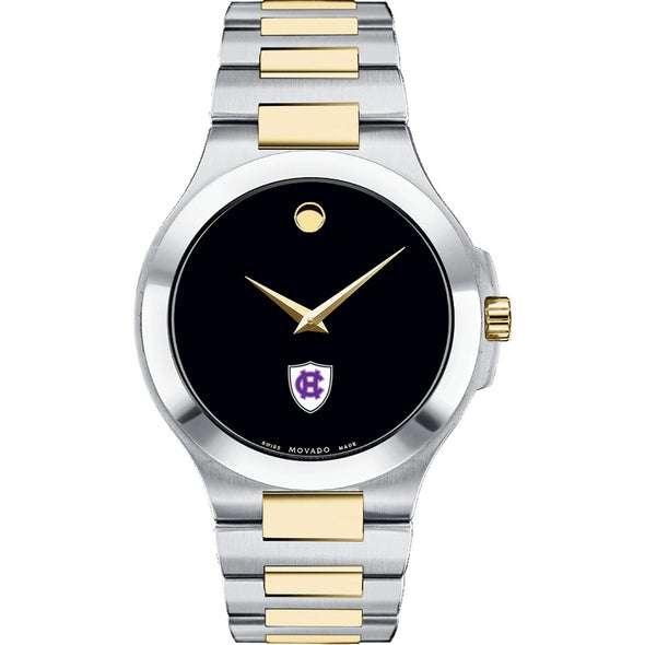 Holy Cross Men&#39;s Movado Collection Two-Tone Watch with Black Dial Shot #2