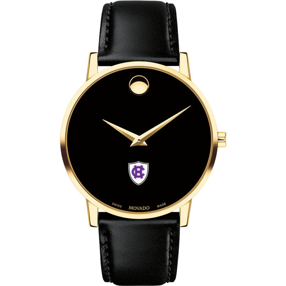 Holy Cross Men&#39;s Movado Gold Museum Classic Leather Shot #2