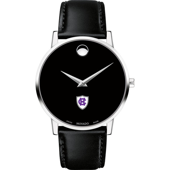 Holy Cross Men&#39;s Movado Museum with Leather Strap Shot #2