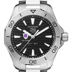 Holy Cross Men&#39;s TAG Heuer Steel Aquaracer with Black Dial Shot #1