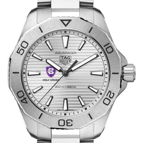 Holy Cross Men&#39;s TAG Heuer Steel Aquaracer with Silver Dial Shot #1