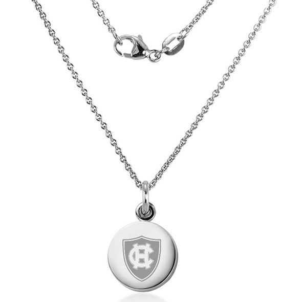 Holy Cross Necklace with Charm in Sterling Silver Shot #2
