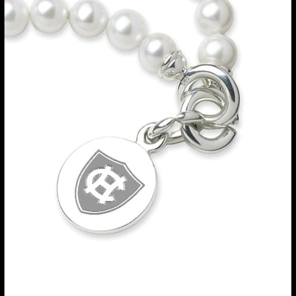 Holy Cross Pearl Bracelet with Sterling Silver Charm Shot #2