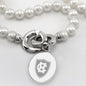 Holy Cross Pearl Necklace with Sterling Silver Charm Shot #2