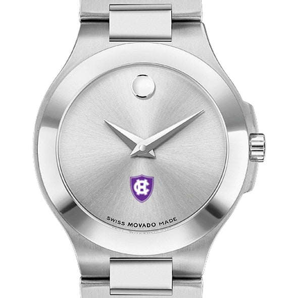 Holy Cross Women&#39;s Movado Collection Stainless Steel Watch with Silver Dial Shot #1