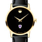 Holy Cross Women's Movado Gold Museum Classic Leather Shot #1