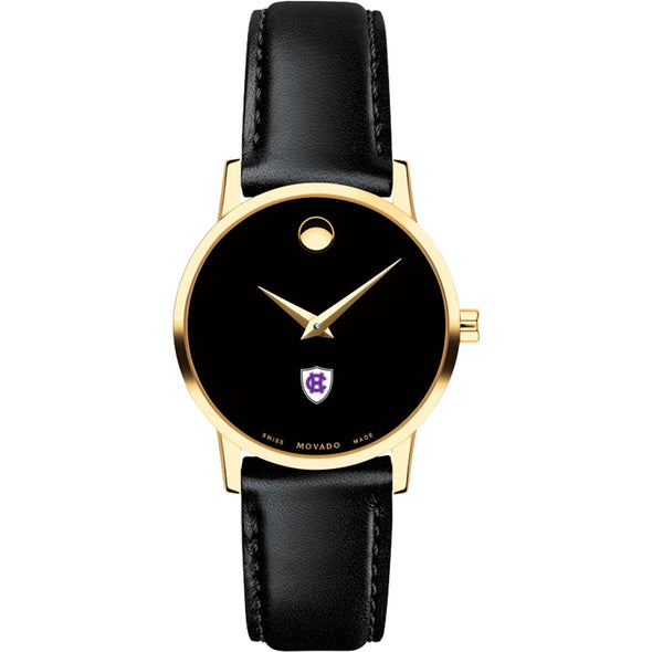 Holy Cross Women&#39;s Movado Gold Museum Classic Leather Shot #2