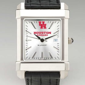 Houston Men&#39;s Collegiate Watch with Leather Strap Shot #1