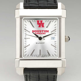 Houston Men's Collegiate Watch with Leather Strap Shot #1