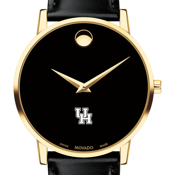 Houston Men's Movado Gold Museum Classic Leather Shot #1