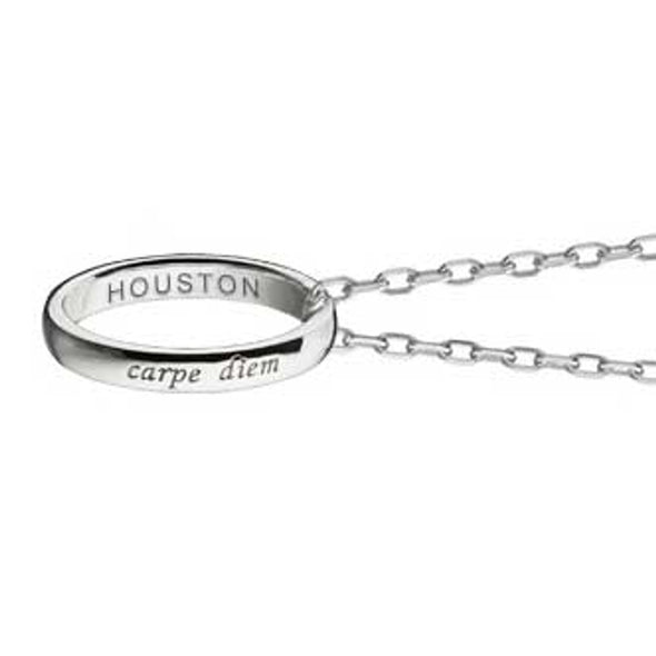 Houston Monica Rich Kosann &quot;Carpe Diem&quot; Poesy Ring Necklace in Silver Shot #3
