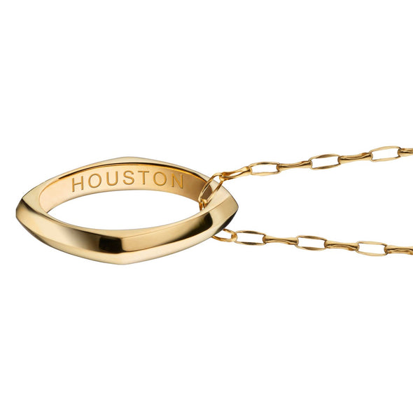 Houston Monica Rich Kosann Poesy Ring Necklace in Gold Shot #3