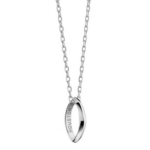 Houston Monica Rich Kosann Poesy Ring Necklace in Silver Shot #1