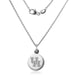 Houston Necklace with Charm in Sterling Silver