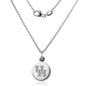 Houston Necklace with Charm in Sterling Silver Shot #1