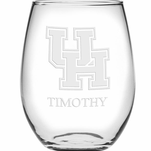 Houston Stemless Wine Glasses Made in the USA - Set of 4 Shot #2