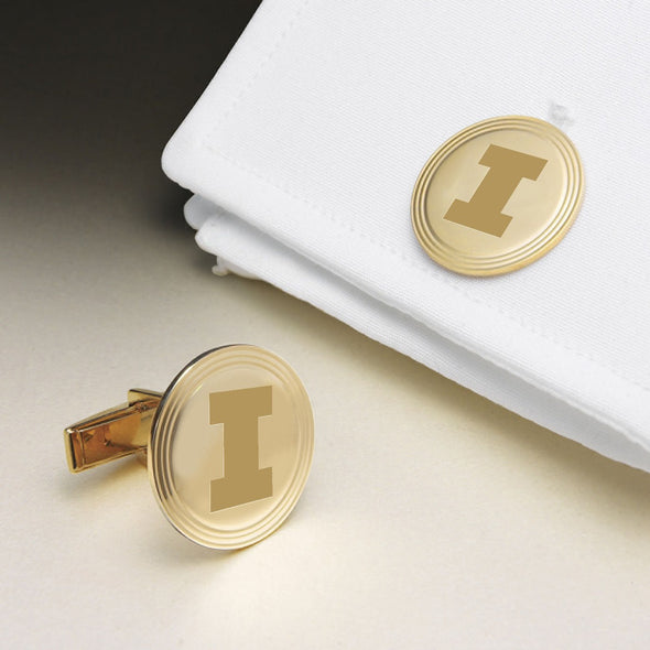Illinois 14K Gold Cufflinks Shot #1