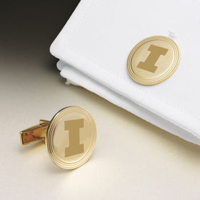 Illinois 18K Gold Cufflinks Shot #1
