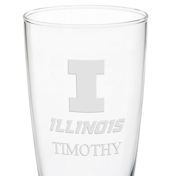 Illinois 20oz Pilsner Glasses - Set of 2 Shot #3
