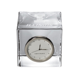 Illinois Glass Desk Clock by Simon Pearce Shot #1
