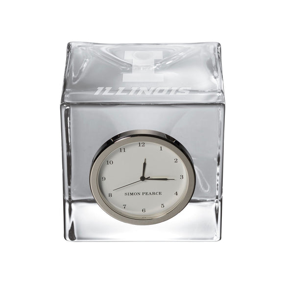 Illinois Glass Desk Clock by Simon Pearce Shot #1