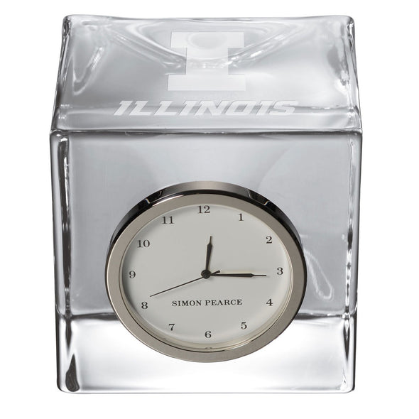 Illinois Glass Desk Clock by Simon Pearce Shot #2