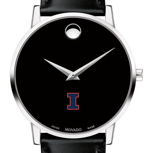 Illinois Men&#39;s Movado Museum with Leather Strap Shot #1