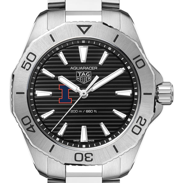 Illinois Men&#39;s TAG Heuer Steel Aquaracer with Black Dial Shot #1