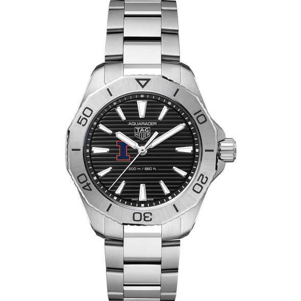 Illinois Men&#39;s TAG Heuer Steel Aquaracer with Black Dial Shot #2