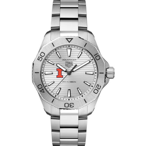 Illinois Men&#39;s TAG Heuer Steel Aquaracer with Silver Dial Shot #2